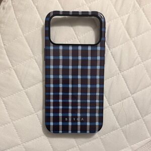 Burga Crosscheck Navy Checkered IPhone 17 Pro Max Case